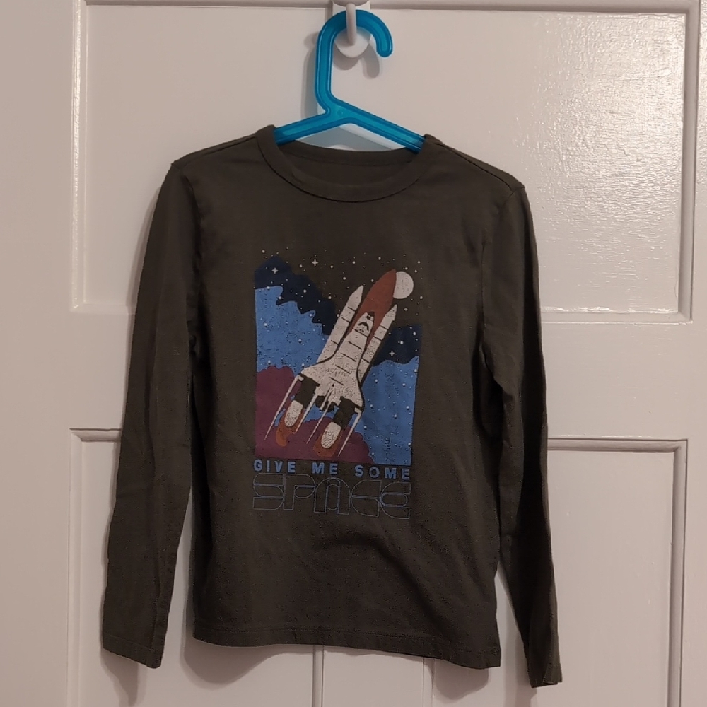 GAP Kids Rocket Long Sleeve Tee - Dark Green